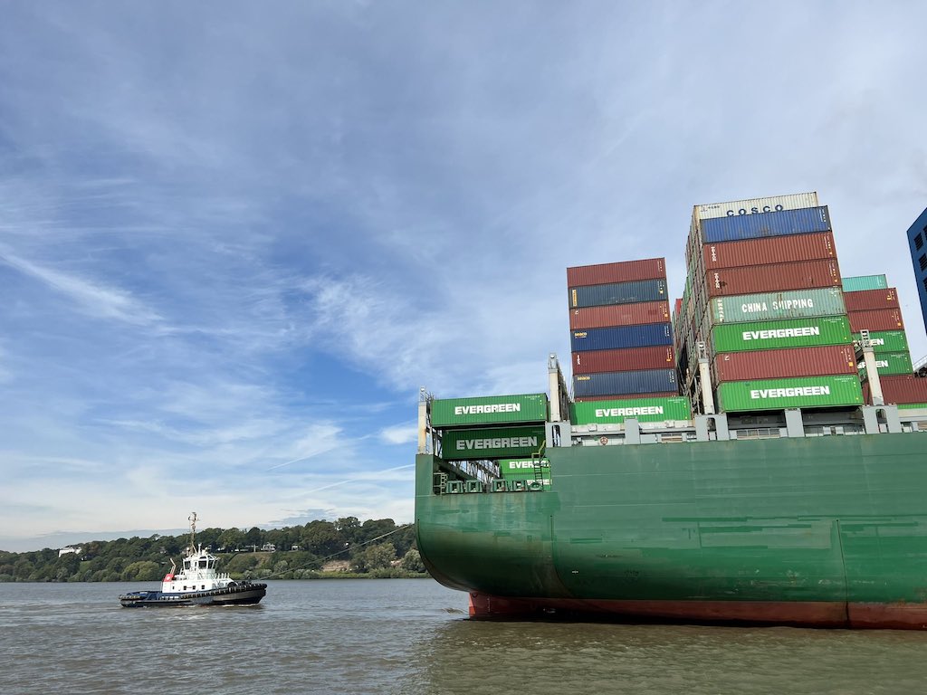 Real containers in Hamburg, Germany